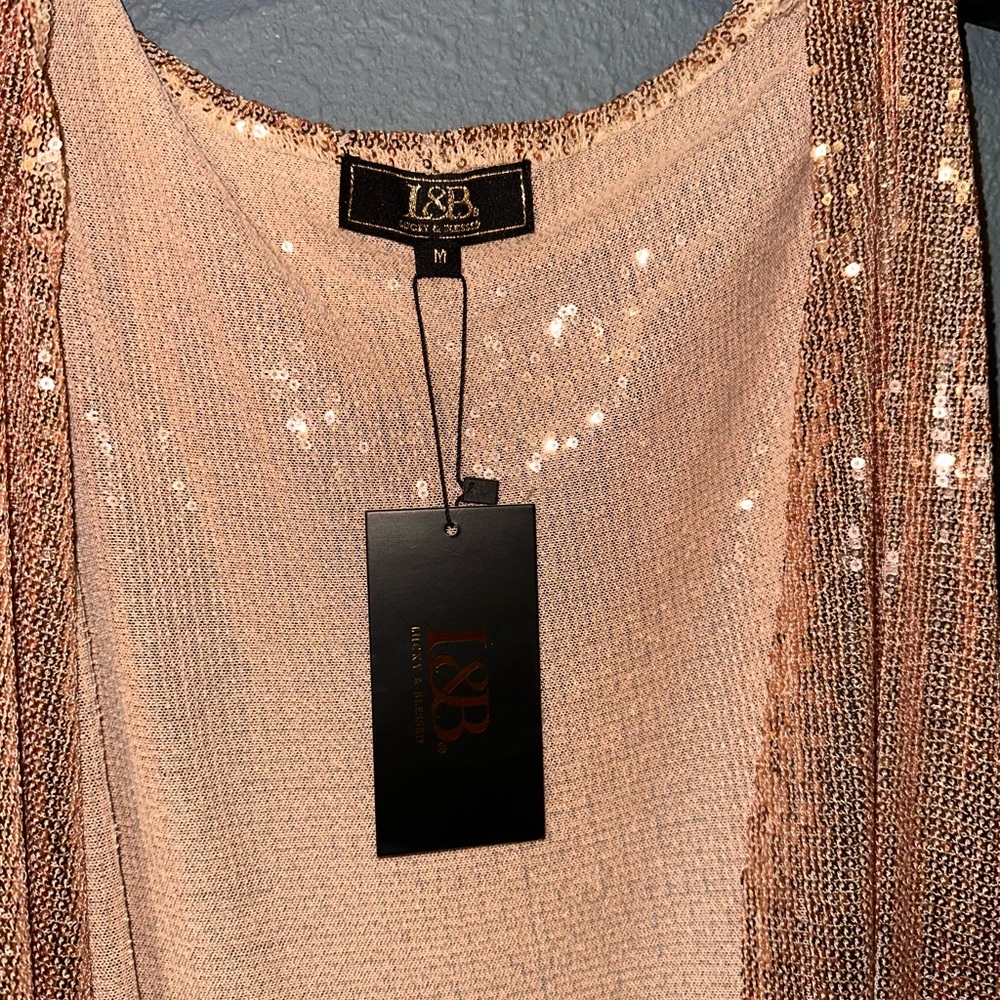 KL&B Sequin Rose Gold Duster